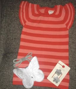 Gymboree Baby/Girl Orange Stripe Dress & Accessory